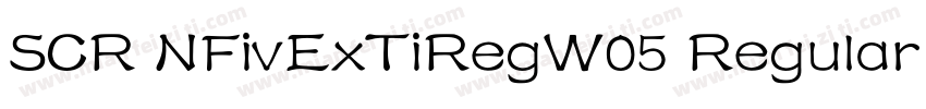 SCR NFivExTiRegW05 Regular Regular字体转换